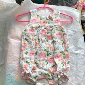 Mud pie flower bubble romper